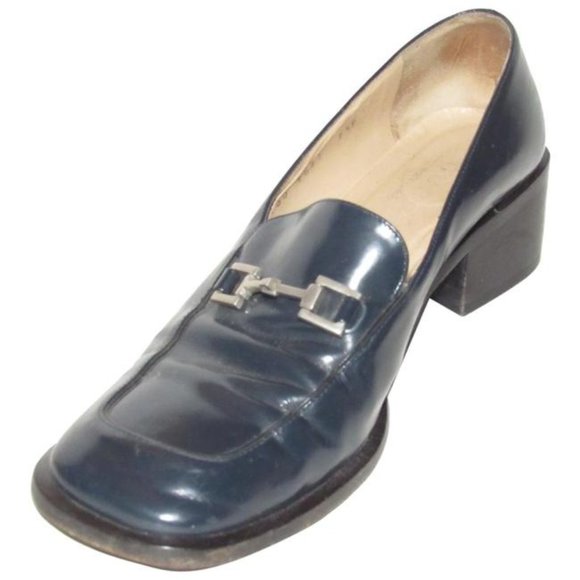 Gucci Midnight Blue Vintage HorseBit Pump - Picture 1 of 12